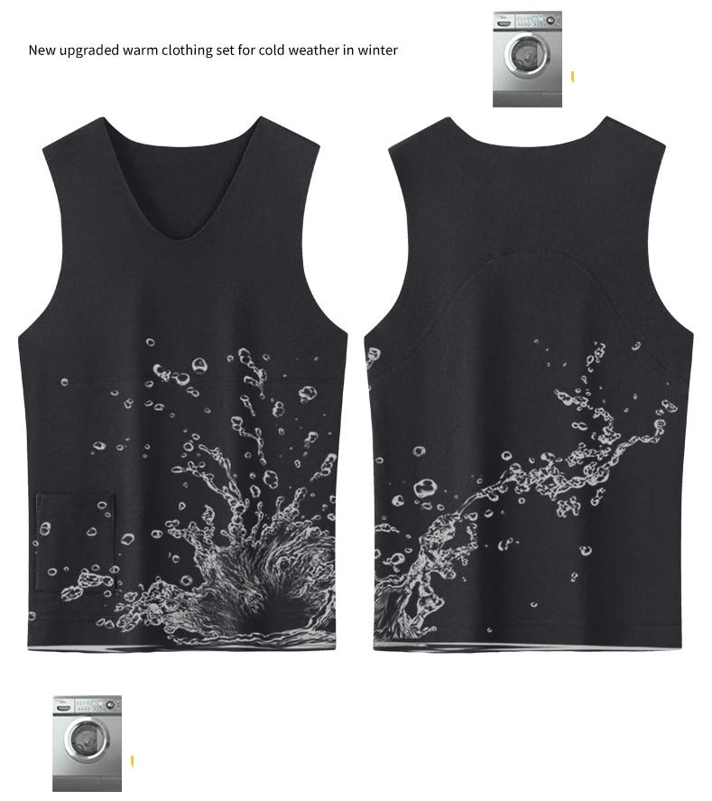 Heated Jacket Men Women Warm Seamless Vest USB Self Heating Jacket Ski Camping Hiking Heated suede Winter Clothes Washed