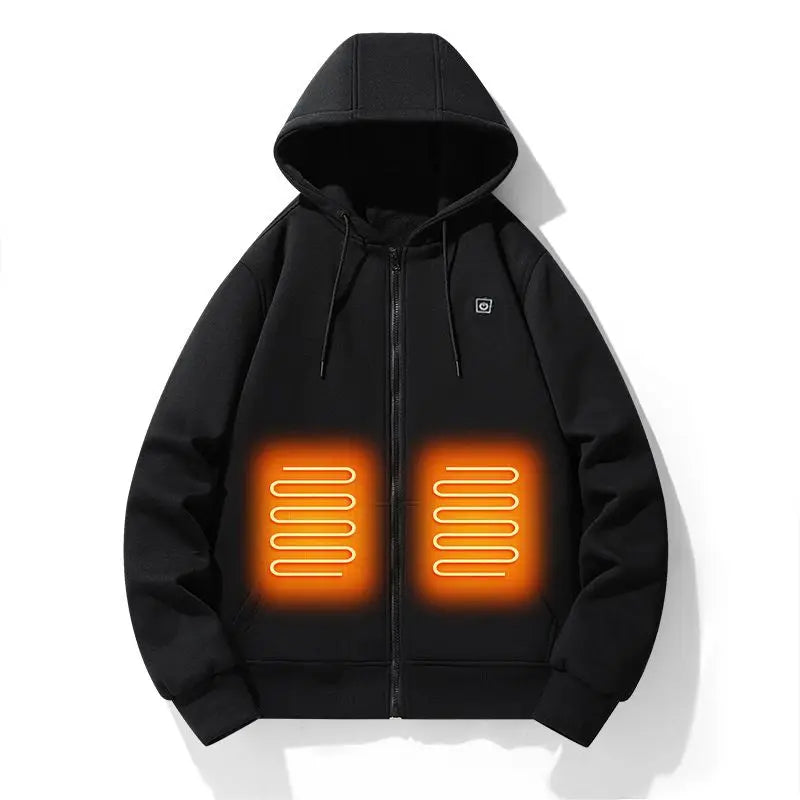 Men's Winter USB Heating  jacket Heated Hoodie Anime Hoodies Winter Men jackets streetwear Heated  Hoodies Sweatshirt Clothes