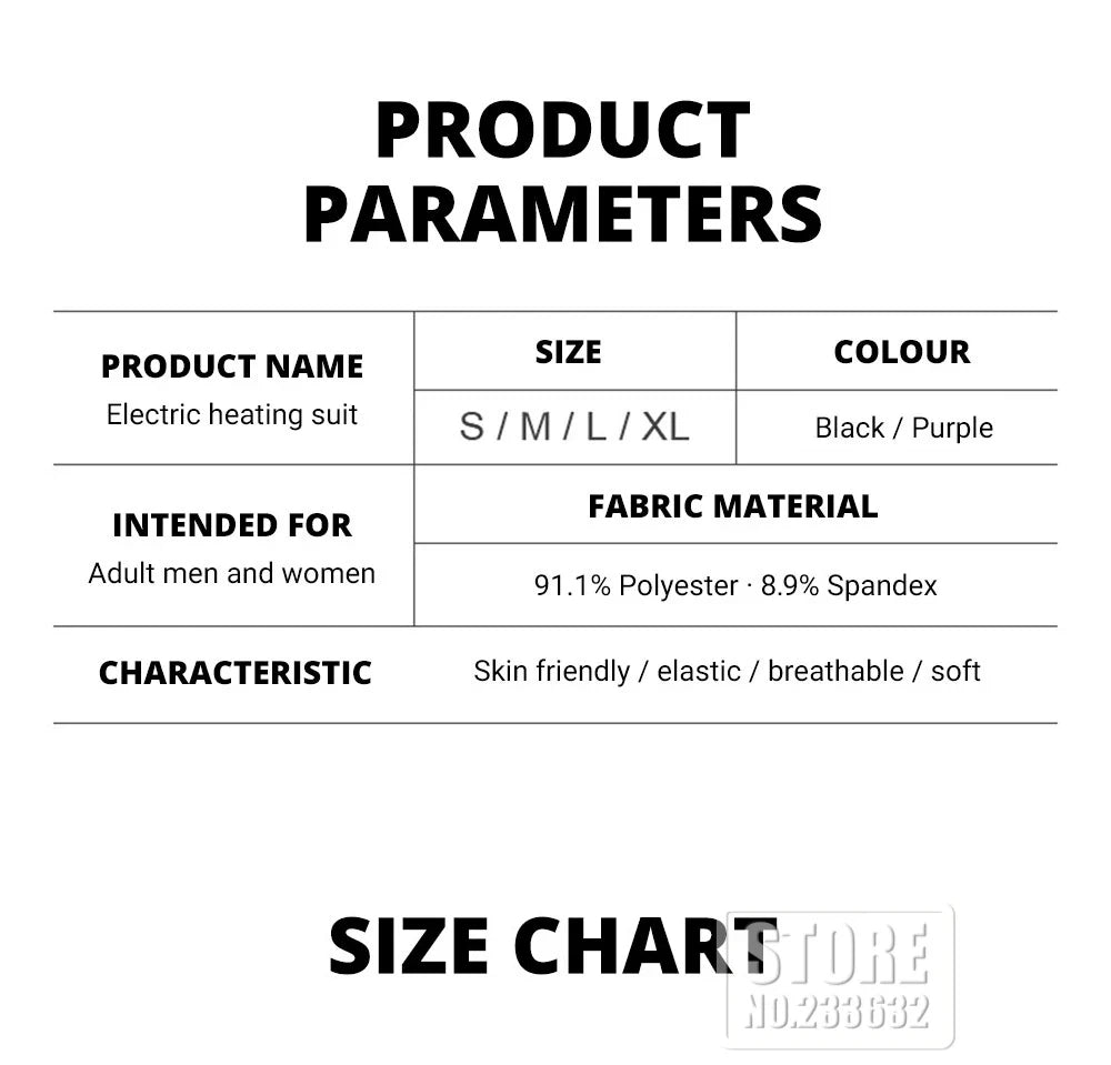 Winter Heated Underwear Suit Smart Phone APP Control Temperature USB Battery Powered  Fleece Thermal Motorcycle Jacket