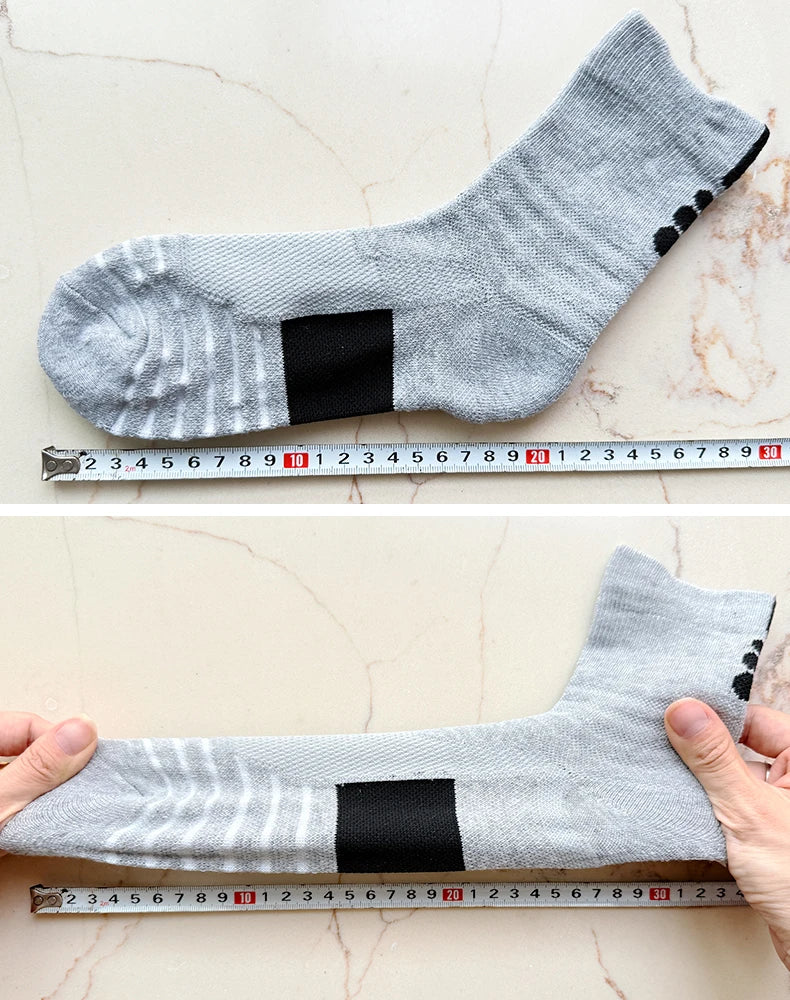 1/3 Pairs Anti-slip Football Socks Men Cotton Sock Short Long Tube Soccer Basketball Sport Socks Breathable Deodorous Sock 39-45