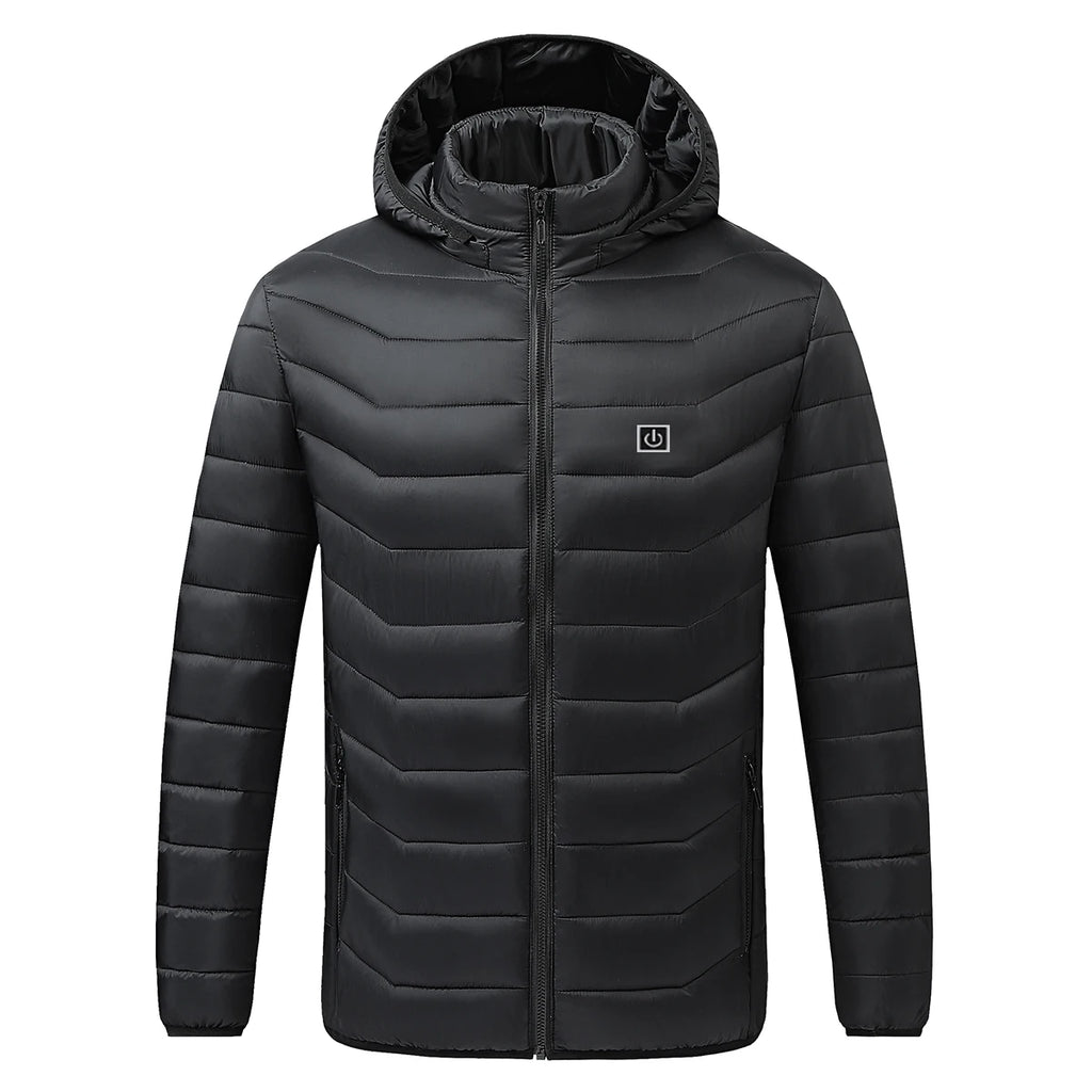 Heated Jacket, Men's and Women's Winter Warm Jacket, Smart USB Electric Heated Jacket with 9 Carbon Fiber Heating Pads
