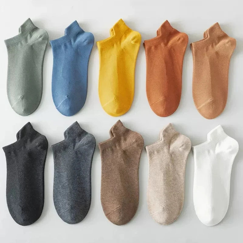 10/5/3MEN'S Mid-calf Socks Cotton Socks for All Seasons, Solid Colour and Versatile