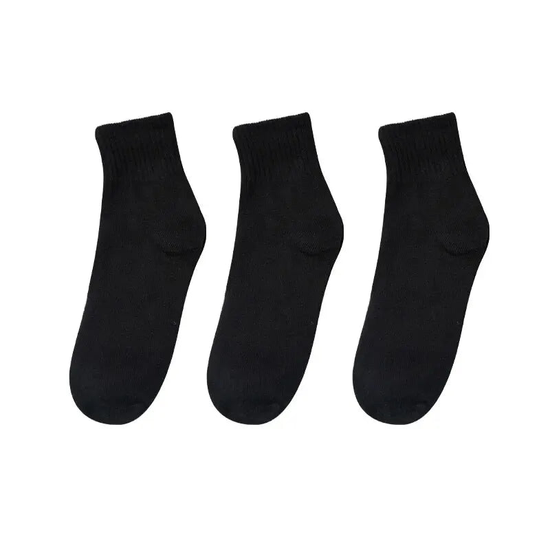 10/5/3MEN'S Mid-calf Socks Cotton Socks for All Seasons, Solid Colour and Versatile