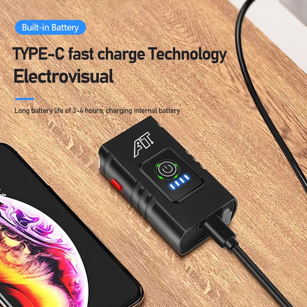 LED Bicycle Front Light Type-C Rechargeable Bicycle Headlight MTB Road Bike Headlamp Easy to Install Cycling Accessories