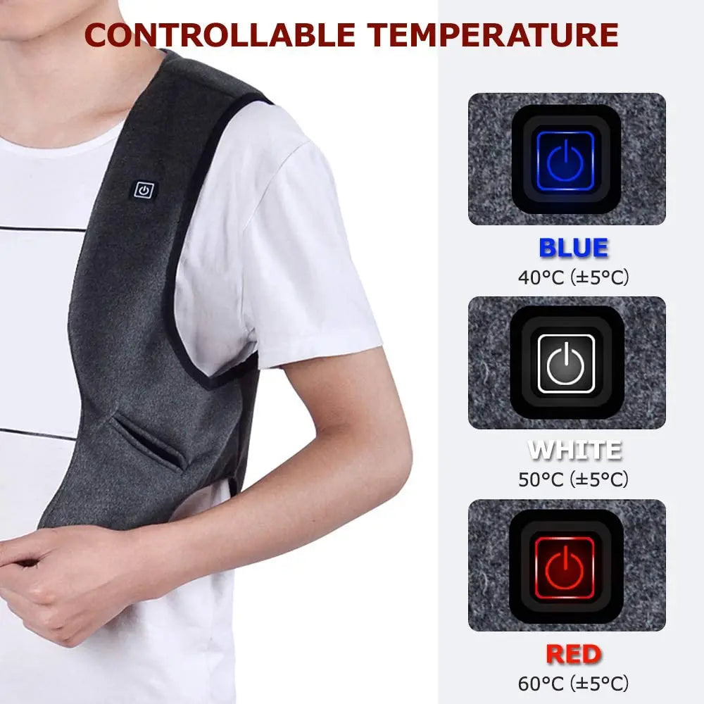 Men Autumn And Winter high quality Heated Vest Electric Heated Jackets Men Graphene Heat Coat USB Heating Padded Jacket