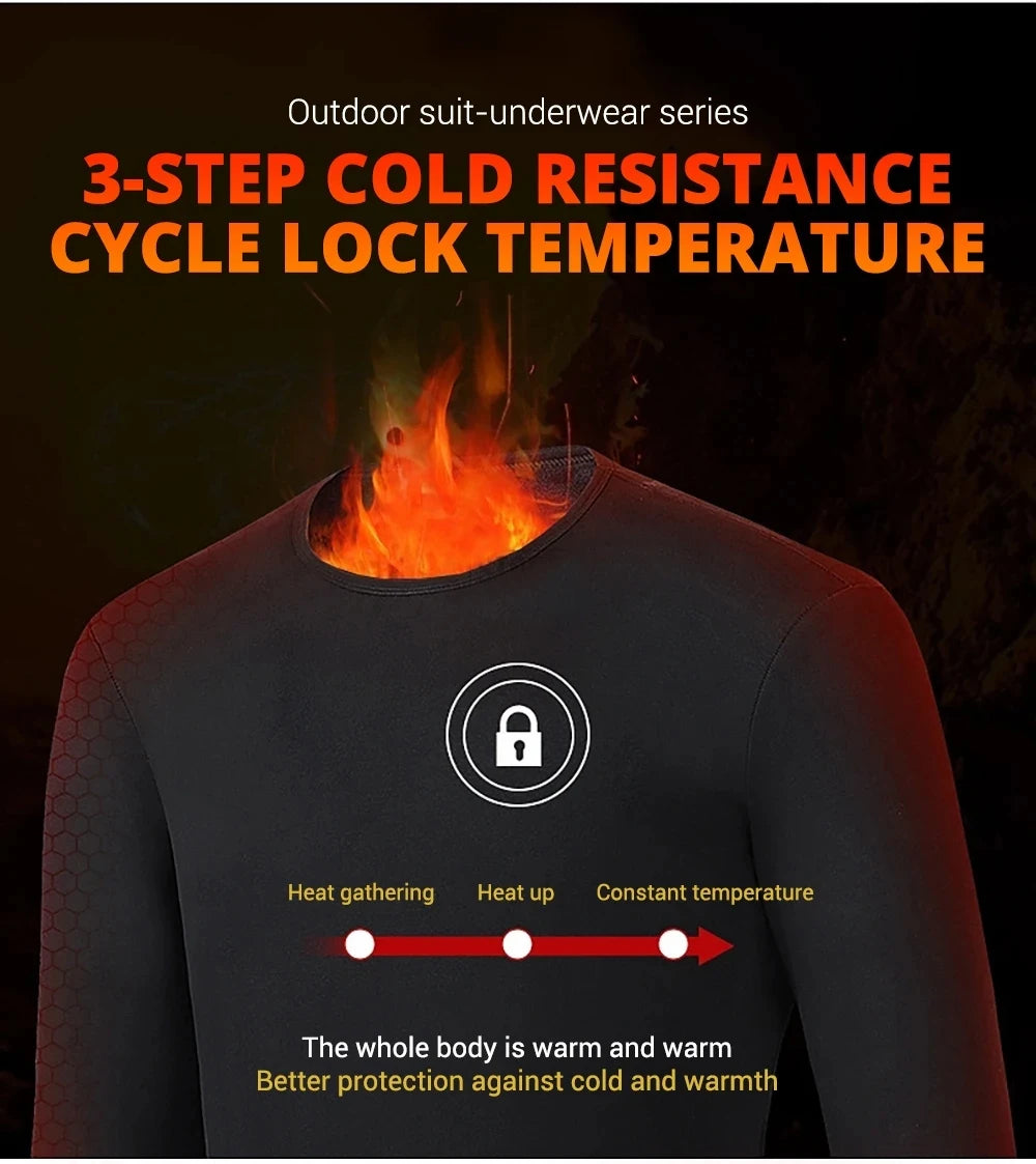 52 Areas New Heated Underwear Winter Thermal Underwear Women Men Heating Jacket Winter Accessories USB Electric Heating Clothes