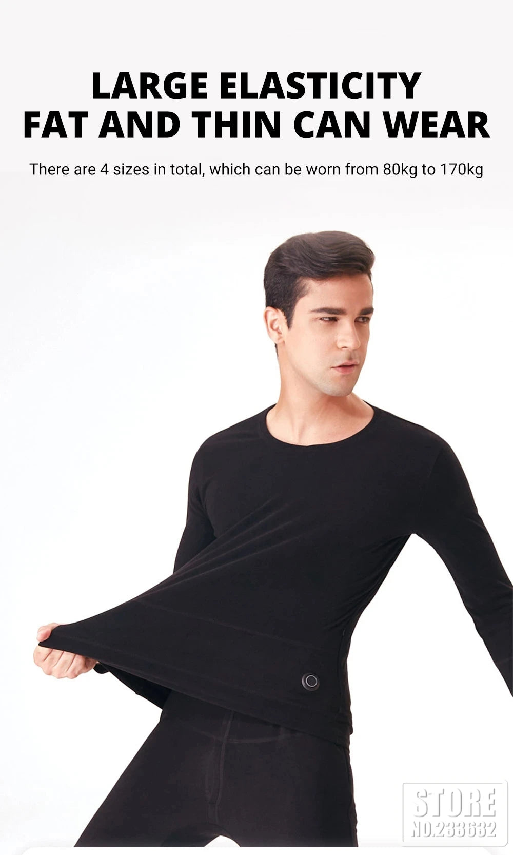 Winter Heated Underwear Suit Smart Phone APP Control Temperature USB Battery Powered  Fleece Thermal Motorcycle Jacket