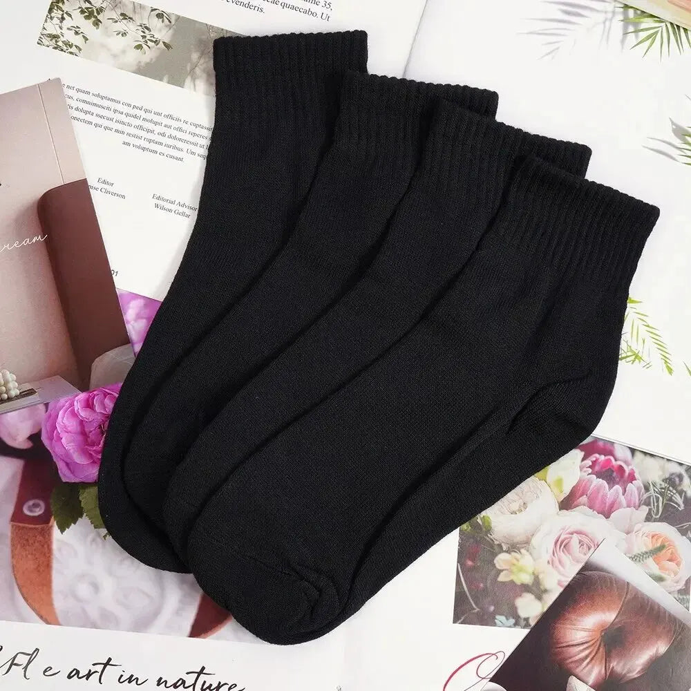 10/5/3MEN'S Mid-calf Socks Cotton Socks for All Seasons, Solid Colour and Versatile